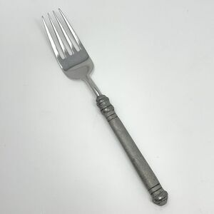 Pottery Barn 70% PEWTER Banded Handle & 18/8 Stainless Salad Fork 7 3/8”